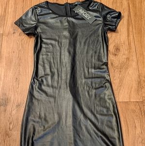 Abody Black Metallic Fitted Dress